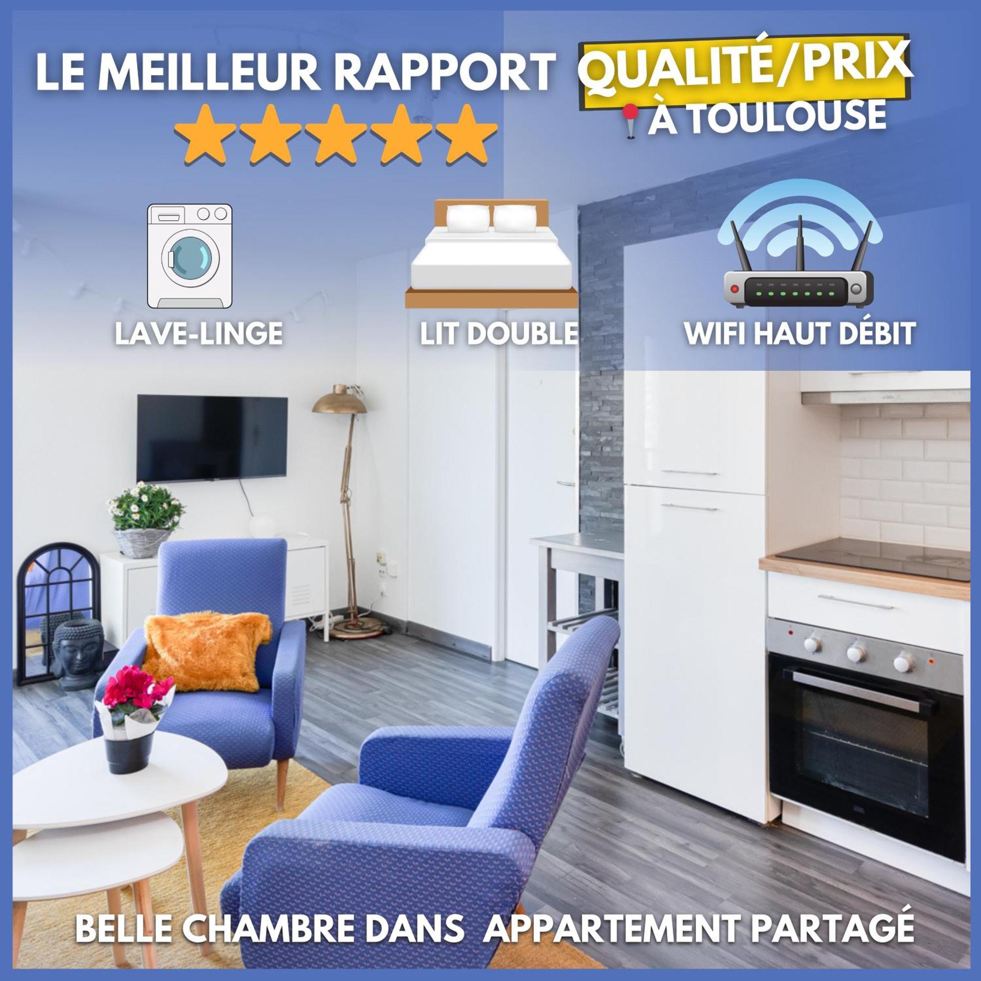 Chambre Privee - Tout Confort - Wifi トゥールーズ エクステリア 写真